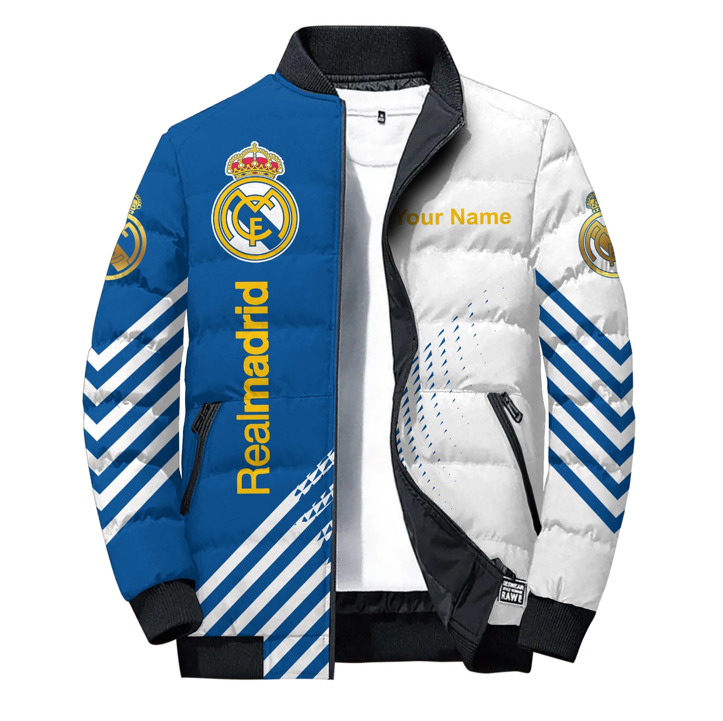 Personalized Real Madrid Puffer Jacket v2 3D