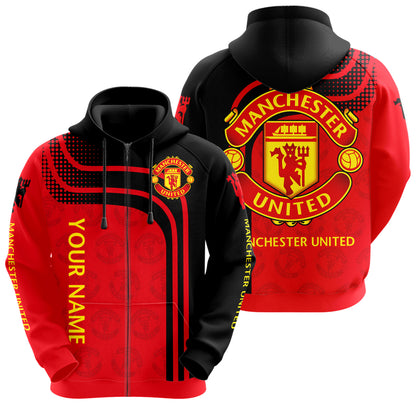 Personalized Manchester United Q4 3D All over Printed Hoodie and Sweatpants set