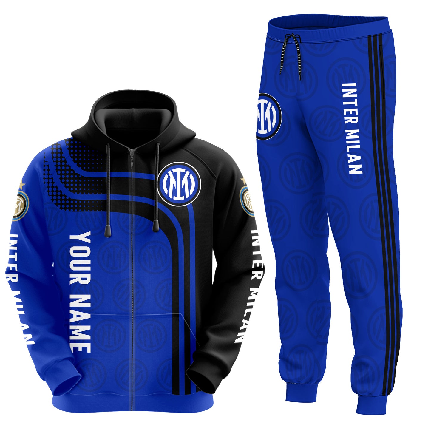 Personalized Inter Milan Q3 3D All over Printed Hoodie and Sweatpants set