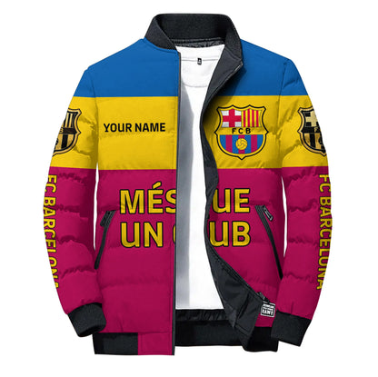 Personalized Barça Q2 Puffer Jacket v2 3D