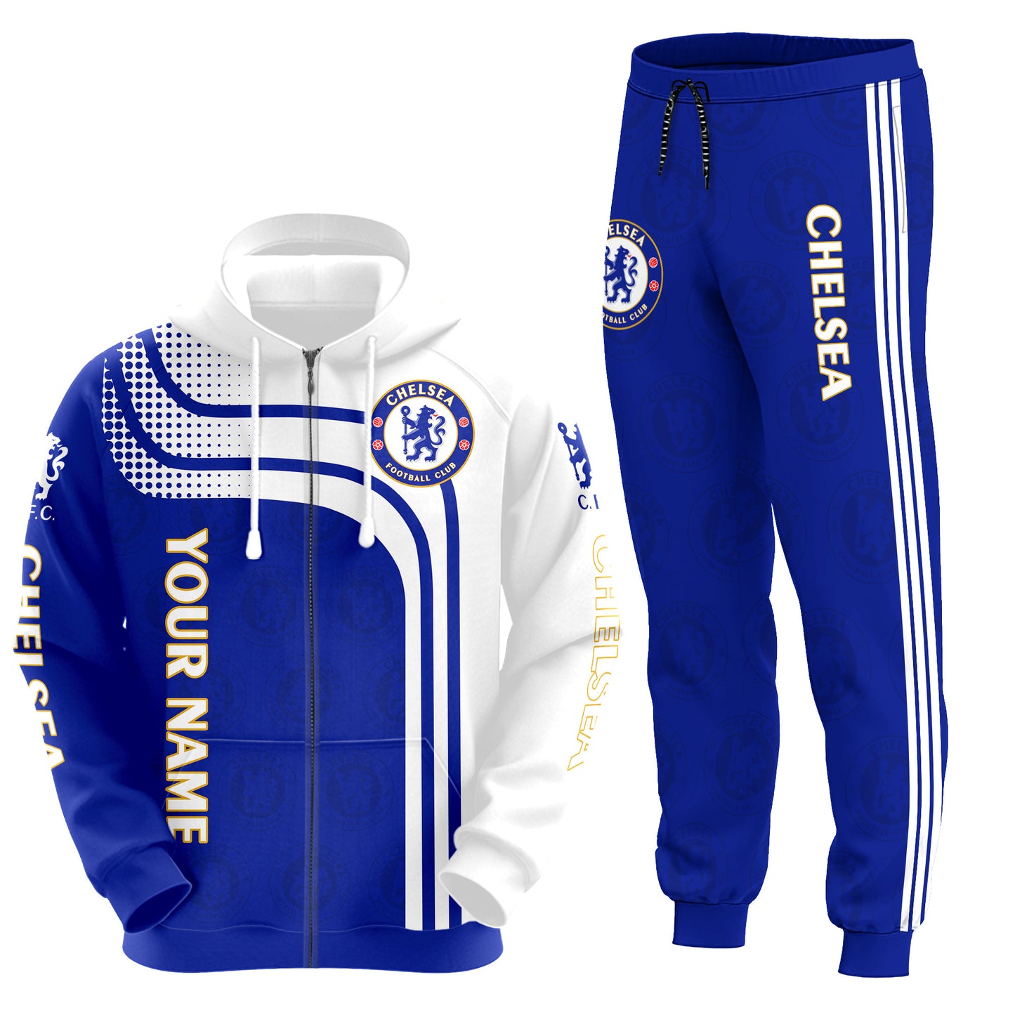Personalized Chelsea Q3 3D All over Printed Hoodie and Sweatpants set