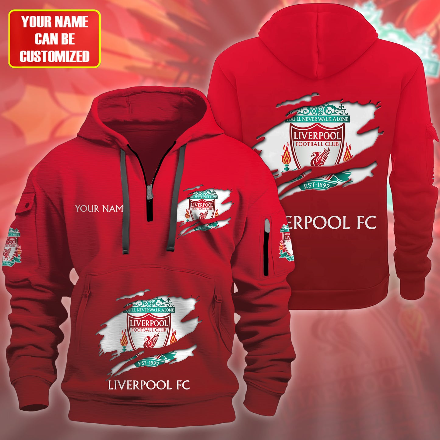 Personalized Liverpool Q5 3D Zip-Hoodie Cotton Jacket