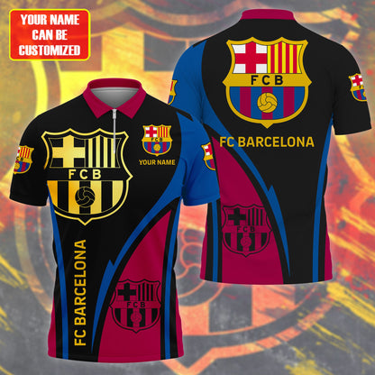 Personalized Barça V3 3D Full Printing Set , Barça Shirt , Zipper Polo, Hoodie , Short , Polo ,hawaii
