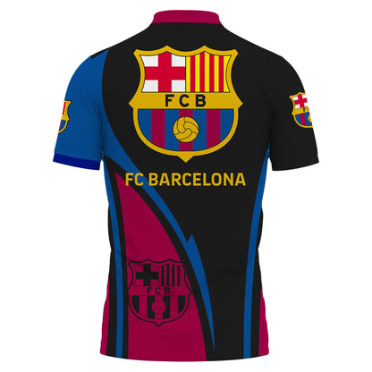 Personalized Barça V3 3D Full Printing Set , Barça Shirt , Zipper Polo, Hoodie , Short , Polo ,hawaii