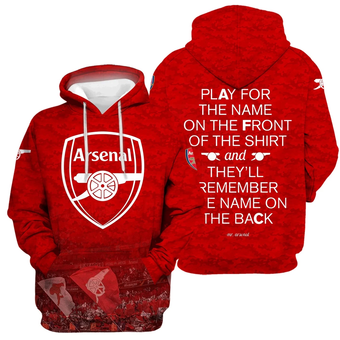 Personalized Arsenal 3D Full Printing Set , Arsenal Shirt , Zipper Polo, Hoodie , Short , Polo ,hawaii