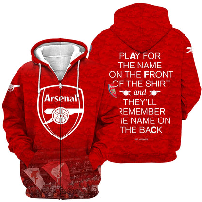 Personalized Arsenal 3D Full Printing Set , Arsenal Shirt , Zipper Polo, Hoodie , Short , Polo ,hawaii