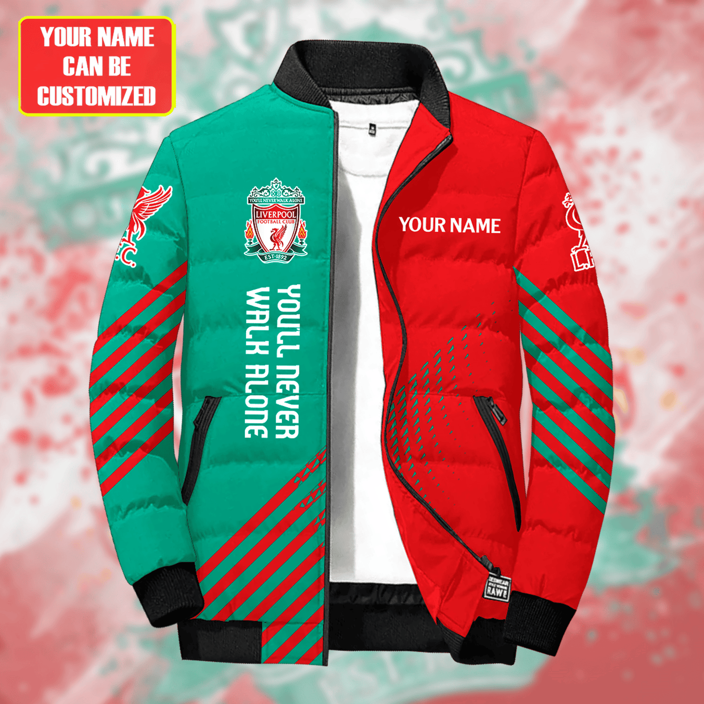 Personalized Liverpool Puffer Jacket v2 3D