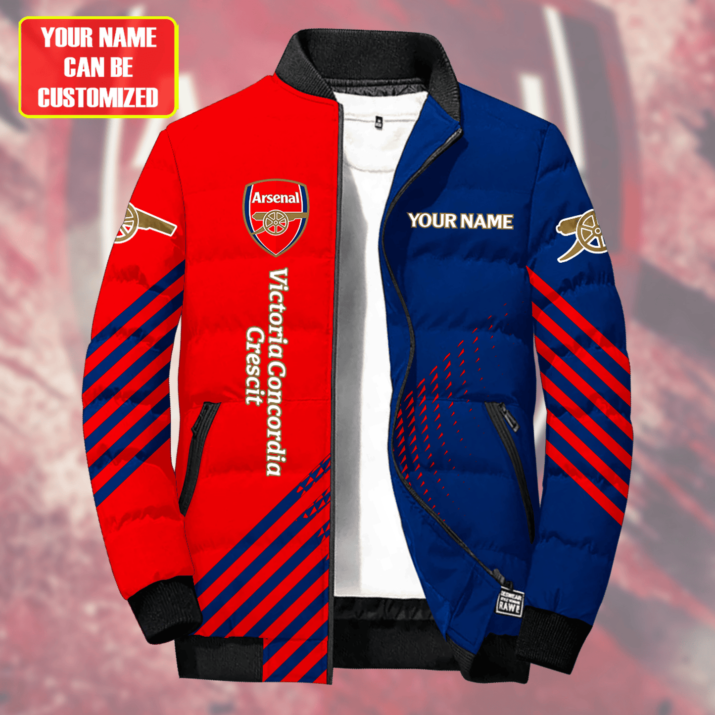 Personalized Arsenal Puffer Jacket v2 3D