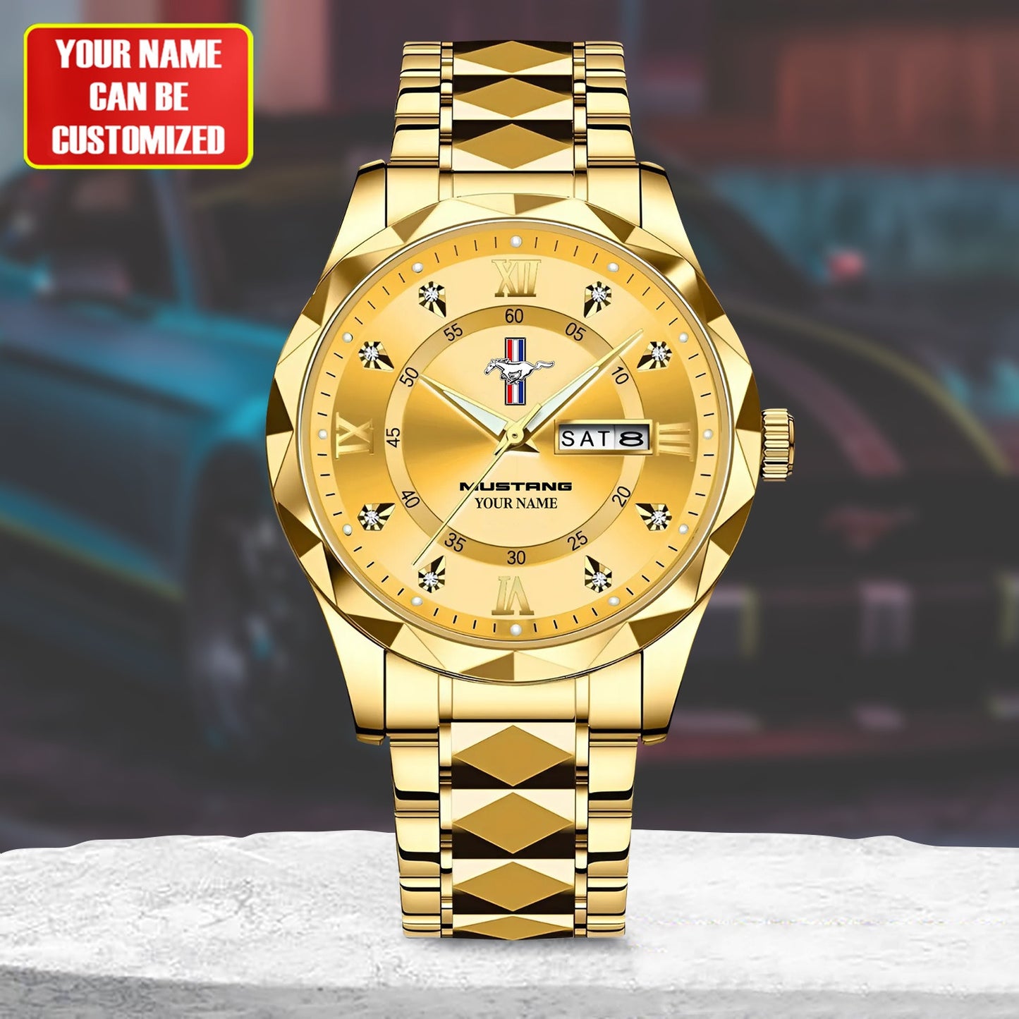 Personalized F Mustang Alloy Charley Watch