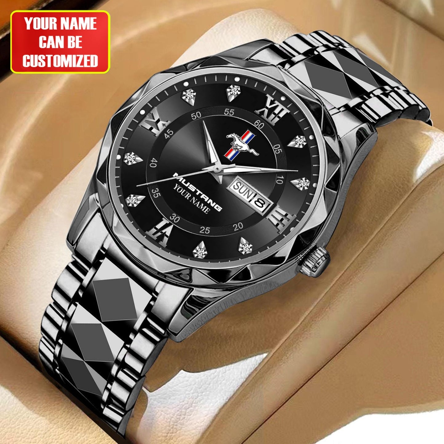Personalized F Mustang Alloy Charley Watch