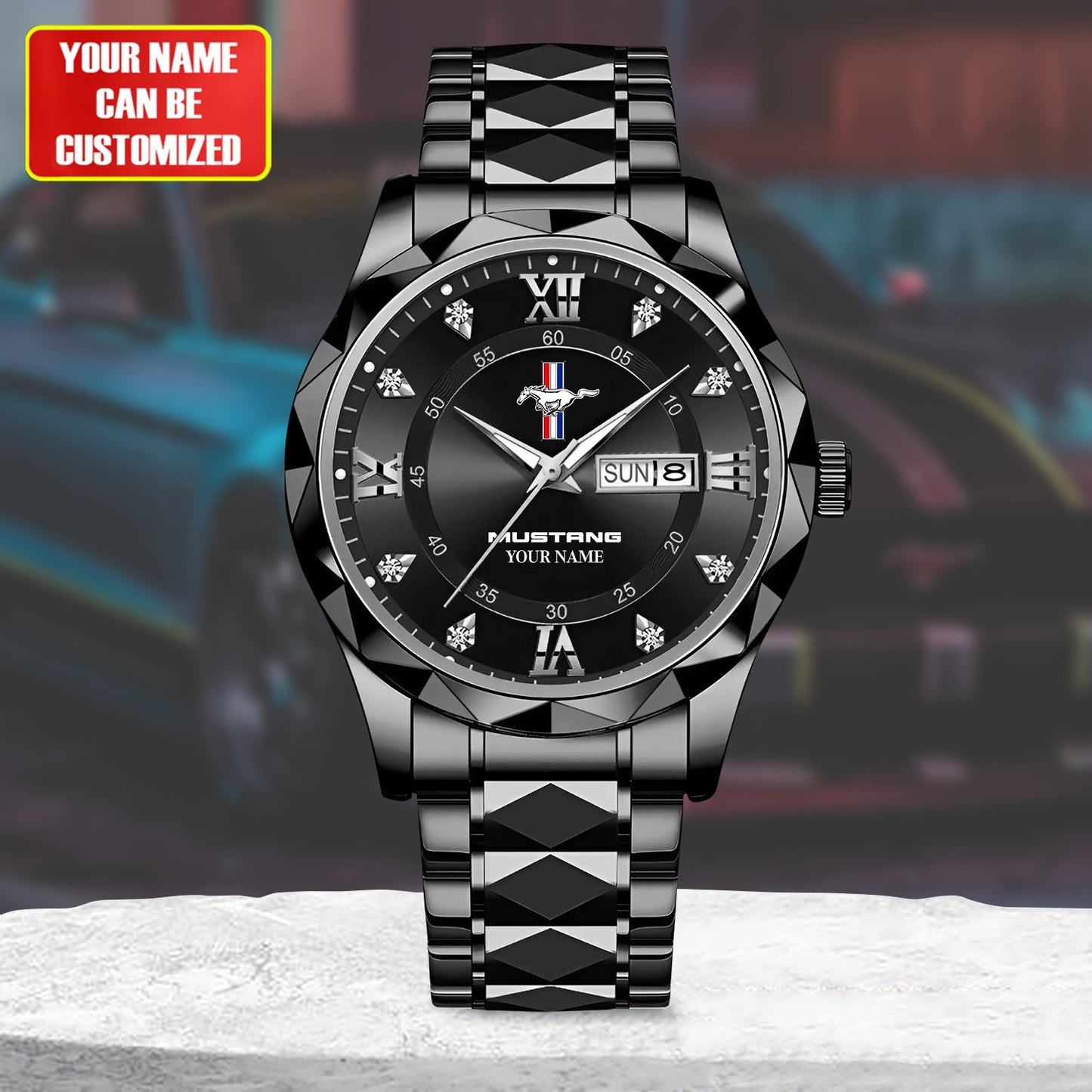 Personalized F Mustang Alloy Charley Watch