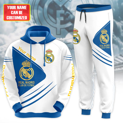 Personalized Real Madrid Q7 3D All over Printed Hoodie and Sweatpants set