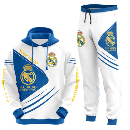 Personalized Real Madrid Q7 3D All over Printed Hoodie and Sweatpants set