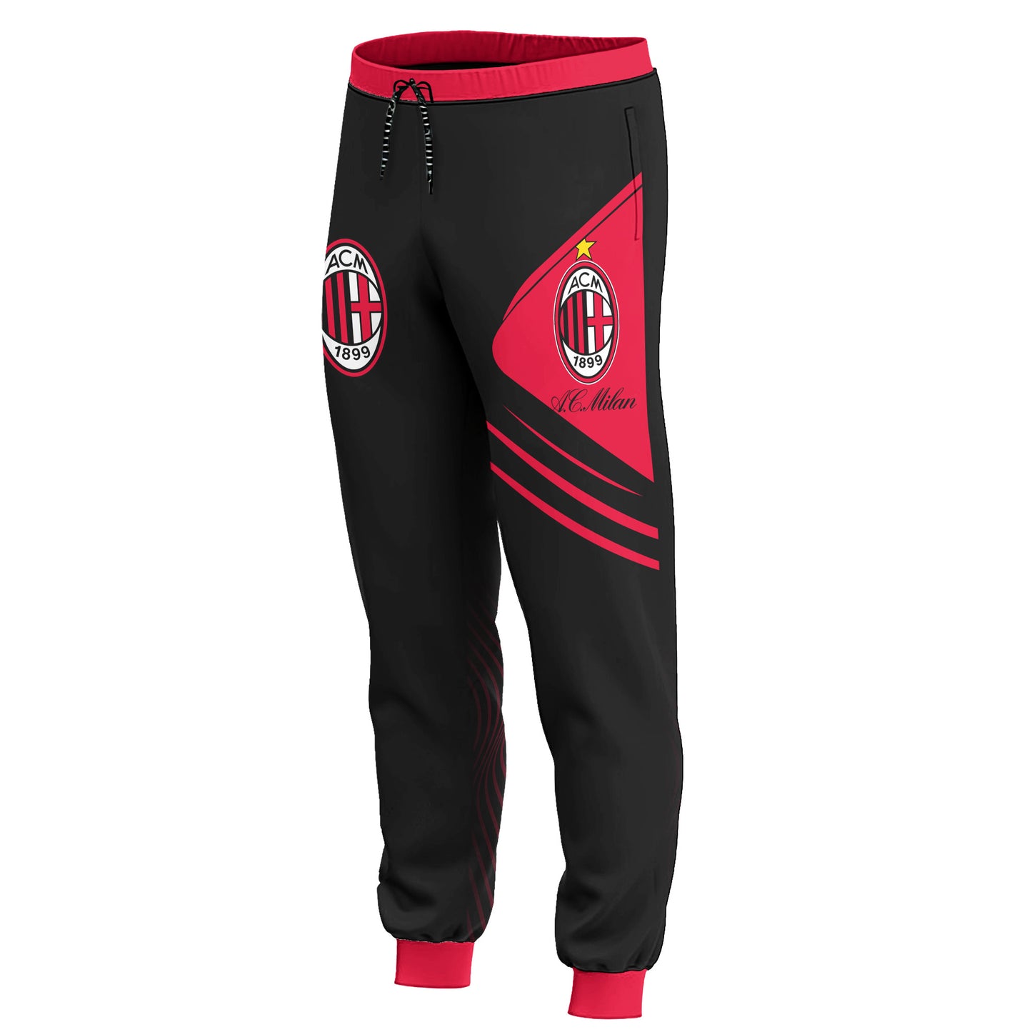 Personalized AC Milan 3D All over Printed Hoodie and Sweatpants set V3