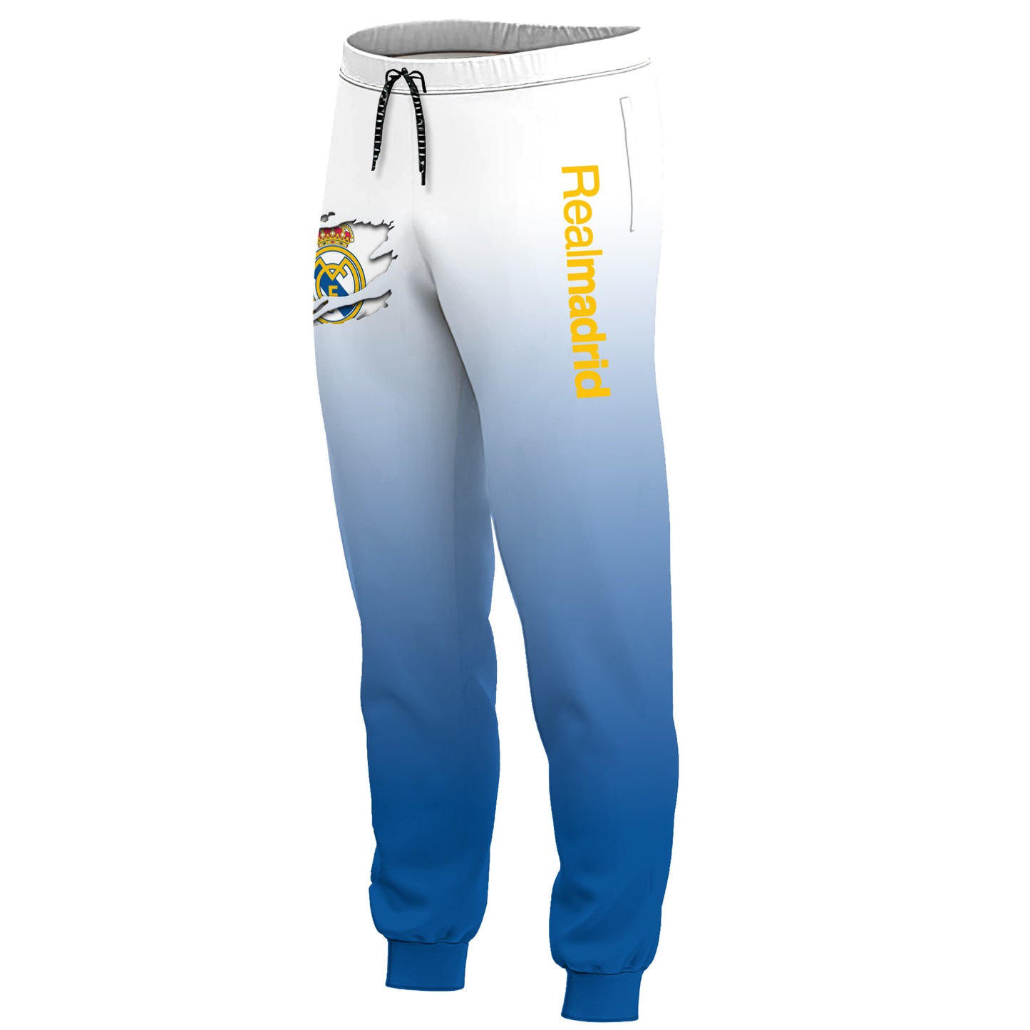 Personalized Real Madrid Tear 3D Cotton Hoodie and Sweatpants set