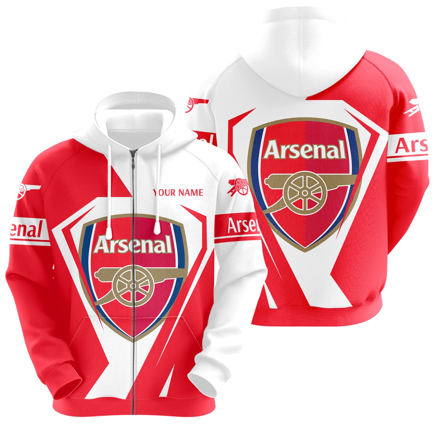 Personalized Arsenal 3D All over Printed Hoodie and Sweatpants set V4