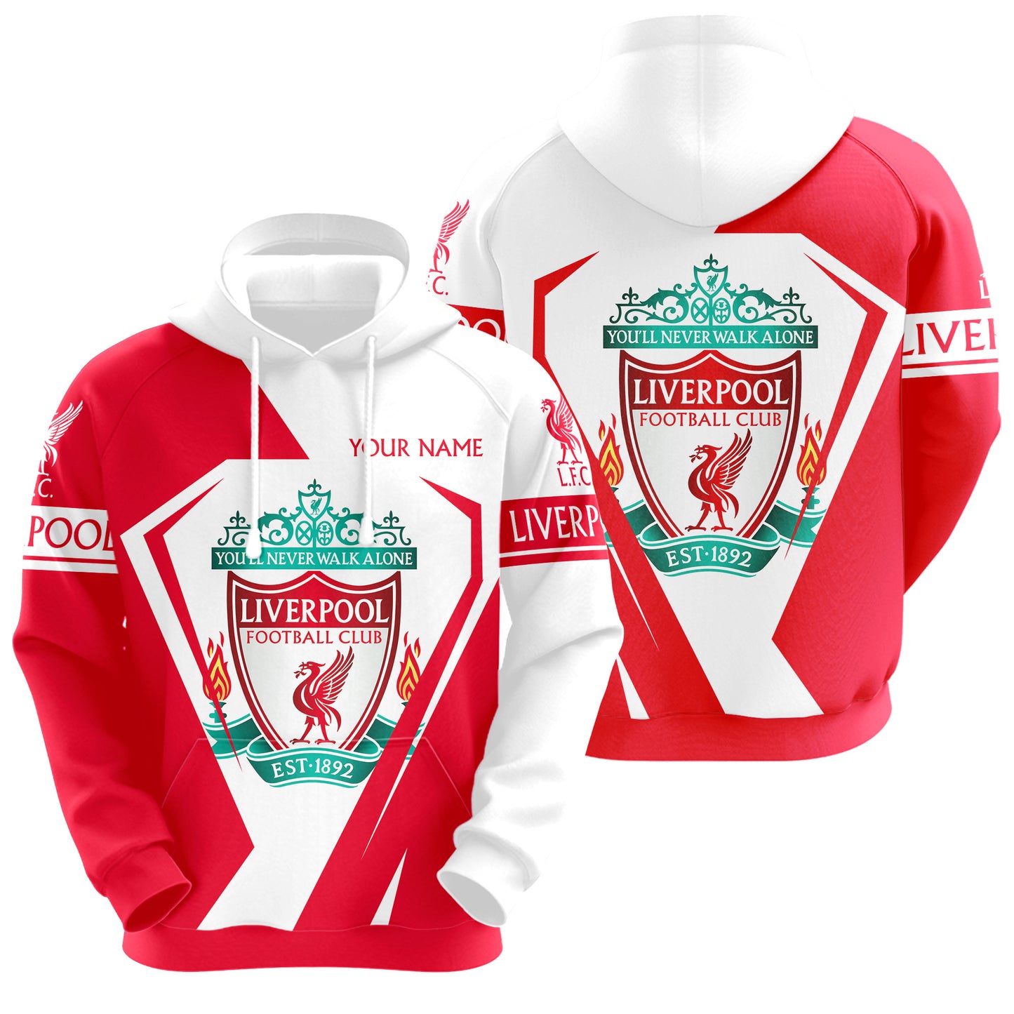 Personalized Liverpool 3D All over Printed Hoodie and Sweatpants set V4
