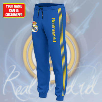 Personalized Real Madrid 3D All over Printed Hoodie and Sweatpants set V1