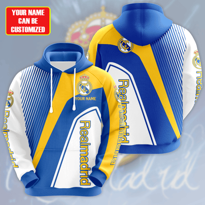 Personalized Real Madrid 3D All over Printed Hoodie and Sweatpants set V1