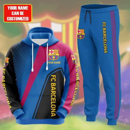 Personalized Barcelona 3D All over Printed Hoodie and Sweatpants set V1