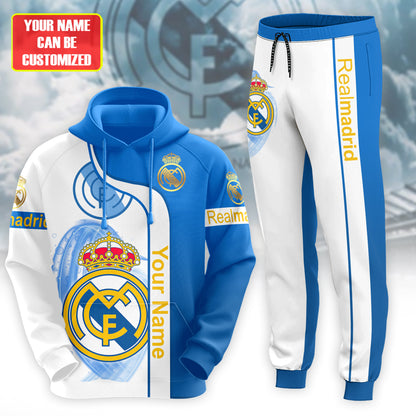 Personalized Real Madrid Q8 3D All over Printed Hoodie and Sweatpants set