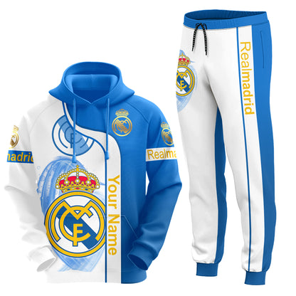 Personalized Real Madrid Q8 3D All over Printed Hoodie and Sweatpants set