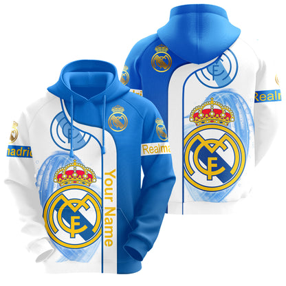 Personalized Real Madrid Q8 3D All over Printed Hoodie and Sweatpants set