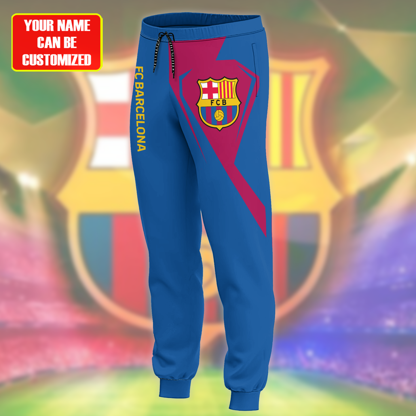 Personalized Barça Q8 3D All over Printed Hoodie and Sweatpants set
