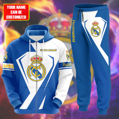 Personalized Real Madrid Q9 3D All over Printed Hoodie and Sweatpants set