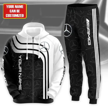 Personalized Merc AMG Q2 3D All over Printed Hoodie and Sweatpants set