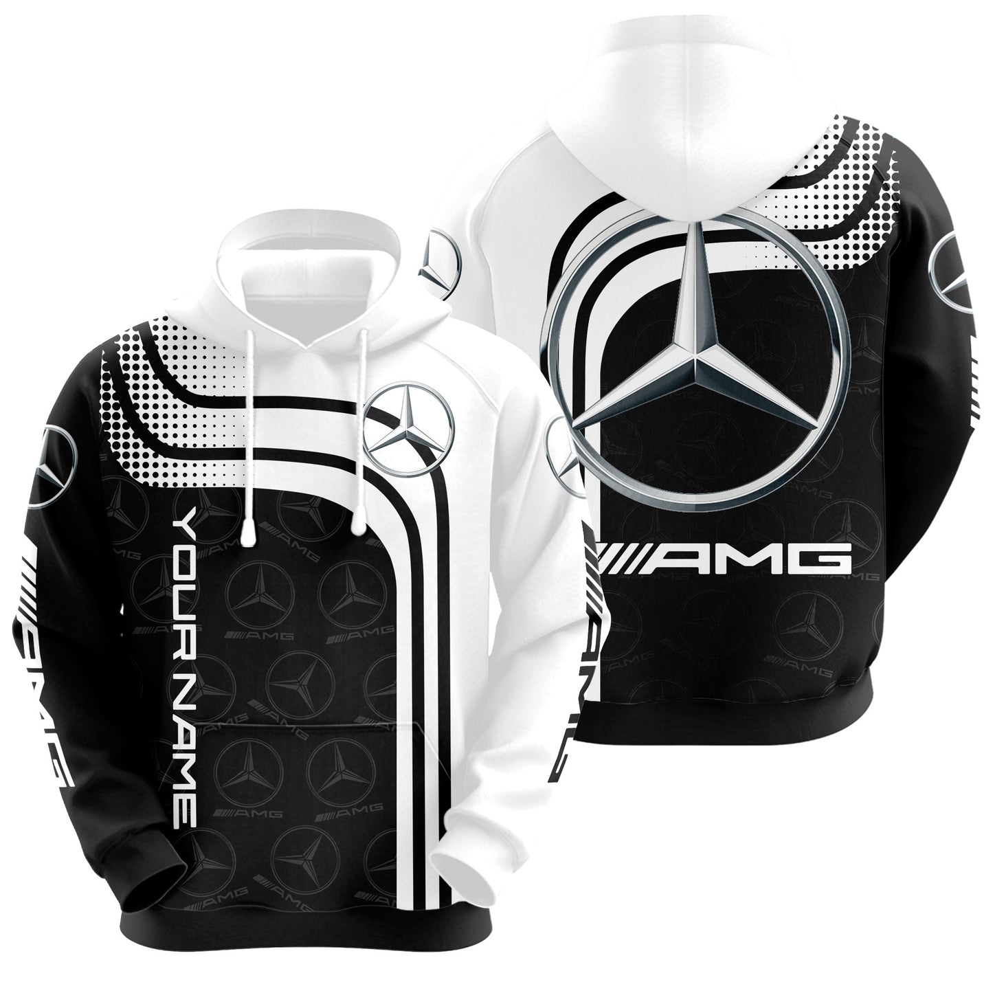 Personalized Merc AMG Q2 3D All over Printed Hoodie and Sweatpants set