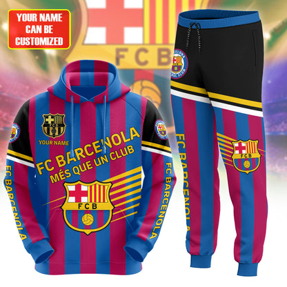 Personalized Barcelona 3D All over Printed Hoodie and Sweatpants set