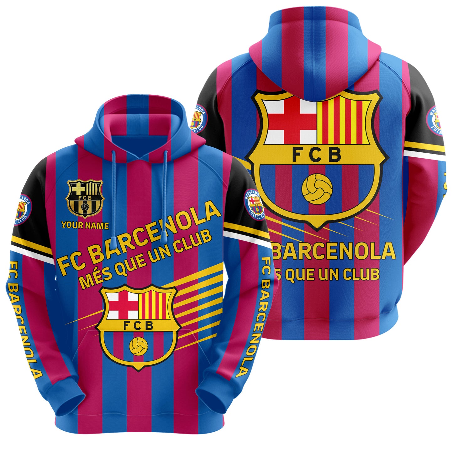 Personalized Barcelona 3D All over Printed Hoodie and Sweatpants set