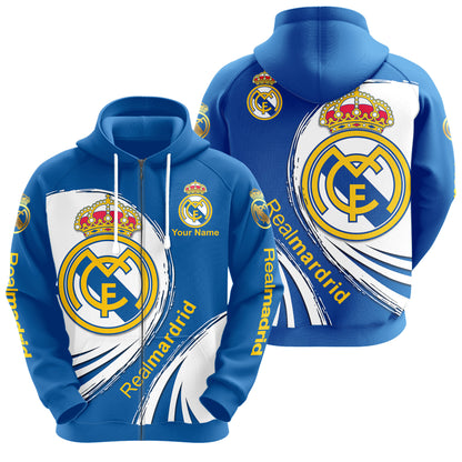 Personalized Real Madrid 3D All over Printed Hoodie and Sweatpants set