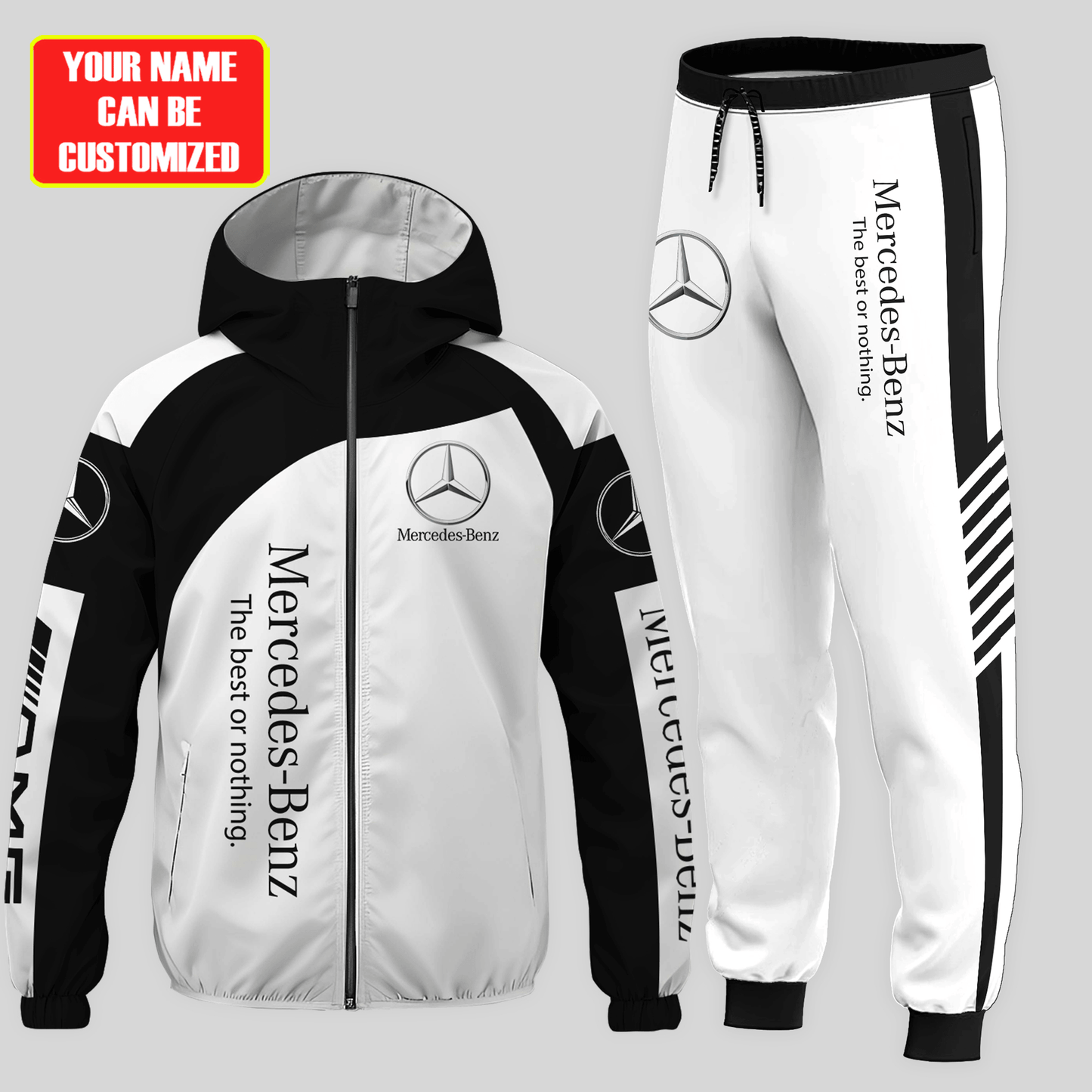 Personalized Merc Windproof Rush Jacket And Sweatpants set