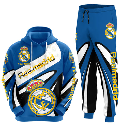 Personalized Real Madrid Q10 3D All over Printed Hoodie and Sweatpants set
