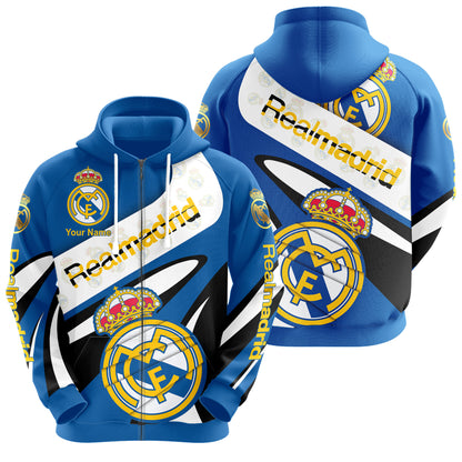 Personalized Real Madrid Q10 3D All over Printed Hoodie and Sweatpants set