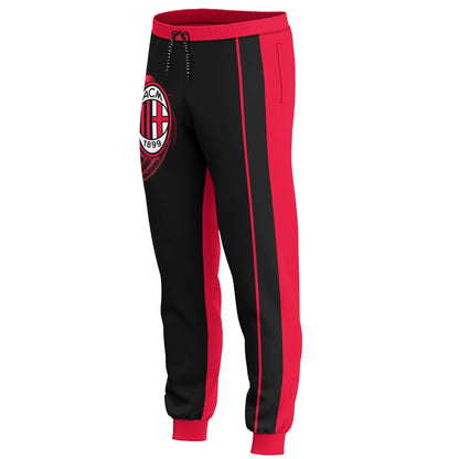 Personalized AC Milan 3D All over Printed Hoodie and Sweatpants set V4