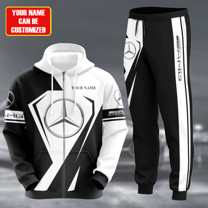 Personalized Merc AMG 3D All over Printed Hoodie and Sweatpants set V4