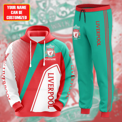 Personalized Liverpool 3D All over Printed Hoodie and Sweatpants set V1