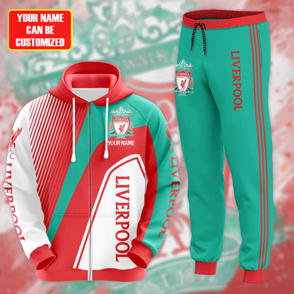 Personalized Liverpool 3D All over Printed Hoodie and Sweatpants set V1