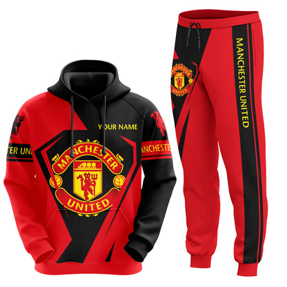 Personalized Manchester United Q5 3D All over Printed Hoodie and Sweatpants set