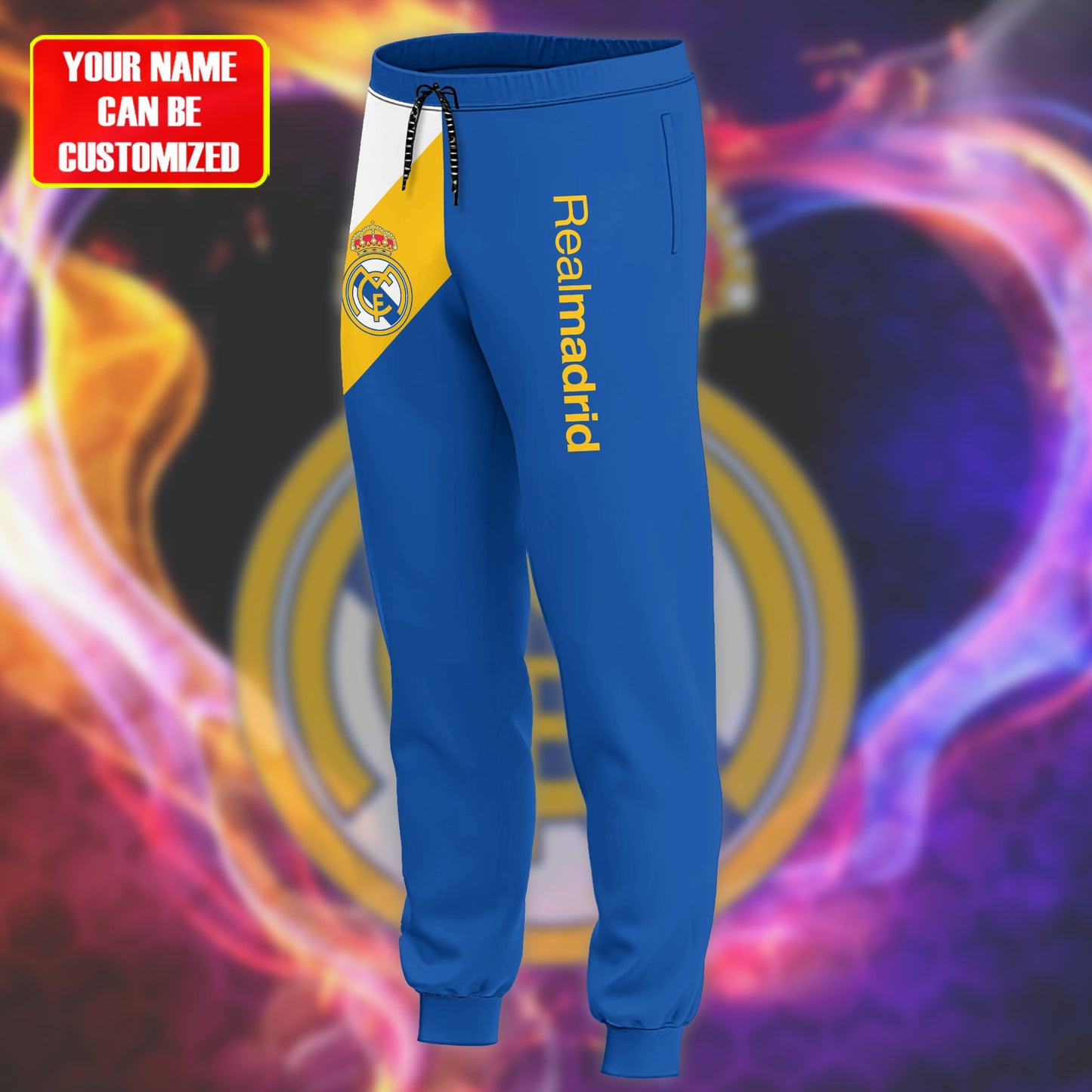 Personalized Real Madrid All over Printed Hoodie and Sweatpants set