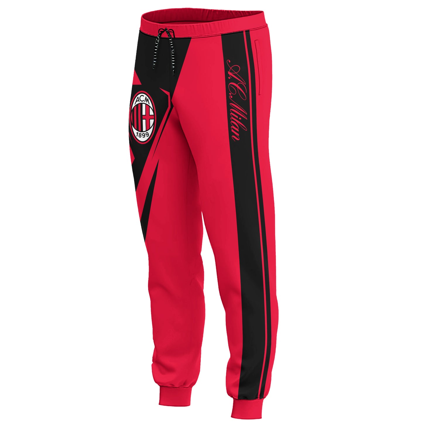 Personalized AC Milan Q4 3D All over Printed Hoodie and Sweatpants set