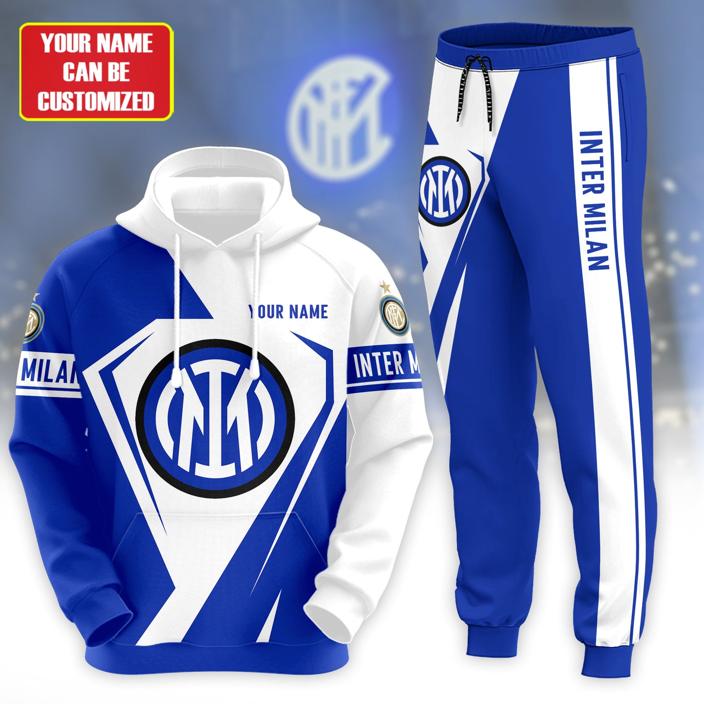 Personalized Inter Milan Q4 3D All over Printed Hoodie and Sweatpants set