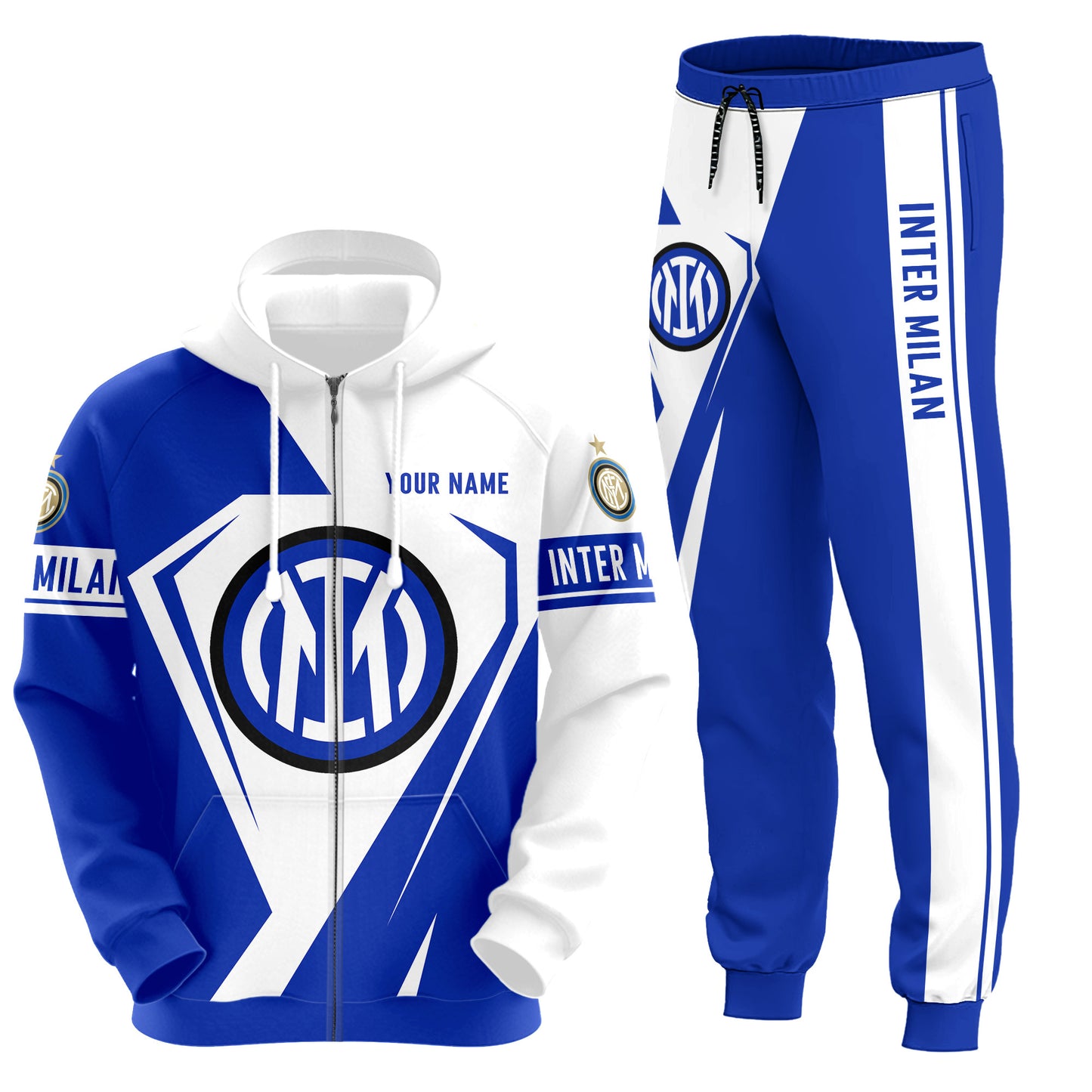 Personalized Inter Milan Q4 3D All over Printed Hoodie and Sweatpants set