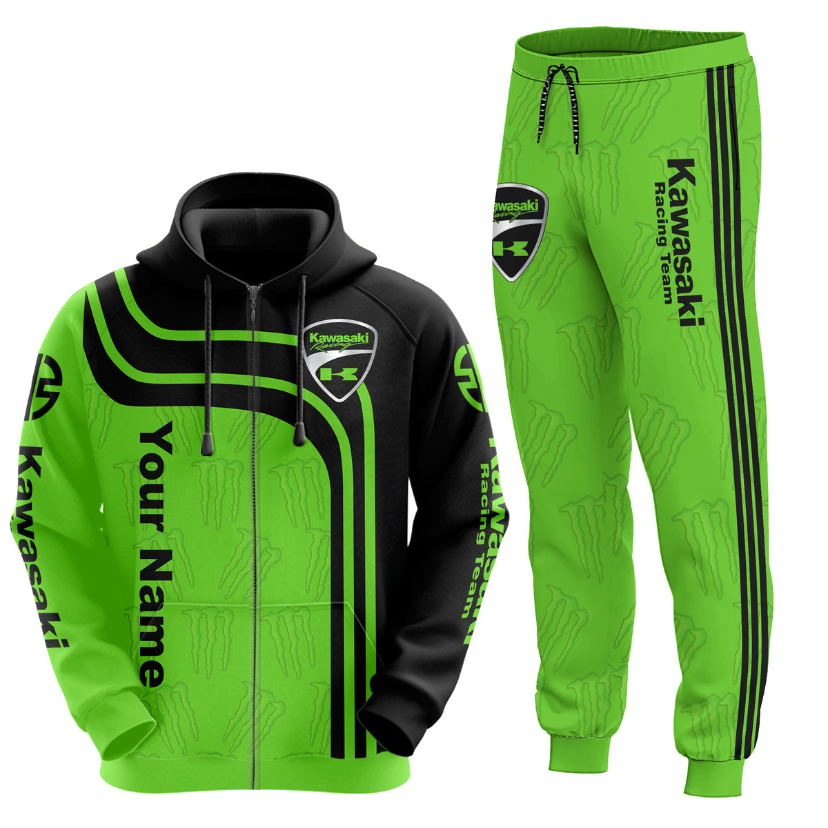 Personalized KW Racing Team Q2 3D All over Printed Hoodie and Sweatpants set