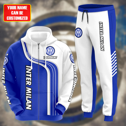 Personalized Inter Milan 3D All over Printed Hoodie and Sweatpants set V2