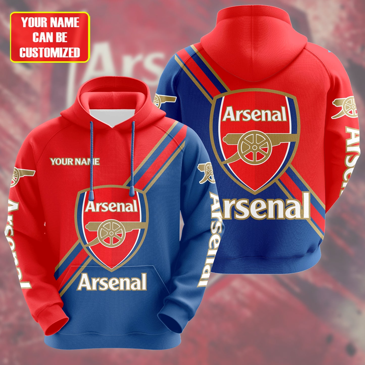 Personalized Arsenal 3D All over Printed Hoodie and Sweatpants set V5