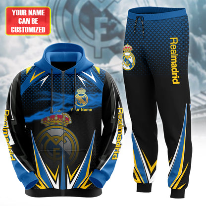 Personalized Real Madrid Q11 3D All over Printed Hoodie and Sweatpants set